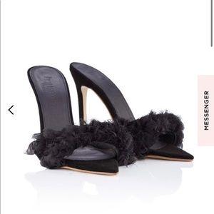 House Of CB - Black ruffle Heels
